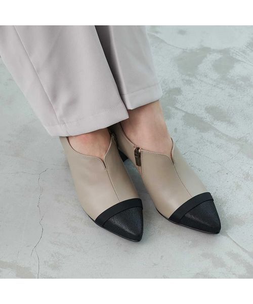 Riz raffinee / リズラフィーネ パンプス | グログラン切り替えブーティー | 詳細17