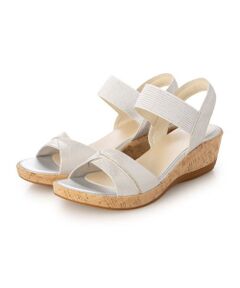 Riz raffinee / リズラフィーネ サンダル | ラインストーン付きウエッジソールサンダル