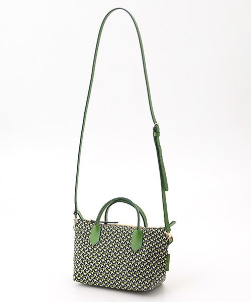 ROBERTA PIERI / ロベルタピエリ ショルダーバッグ | TATAMI【MICRO】サイズ　ミニダッフル2WAYバッグ（LIME）