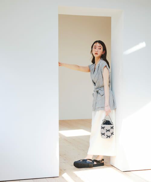 セール】 リボンバスケットショルダーバッグ （ショルダーバッグ