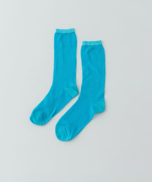 RODE SKO/ロデスコ PIEDI NUDI HARINUKI HIGH SOCKS BLUE - RODE SKO/ロデスコ PIEDI NUDI HARINUKI HIGH SOCKS BLUE -