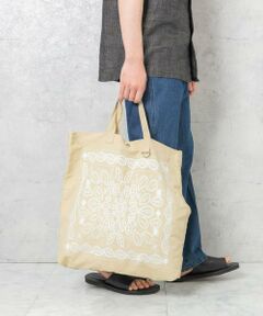 RODE SKO / ロデスコ トートバッグ | リップストップダブルショルダー柄トート