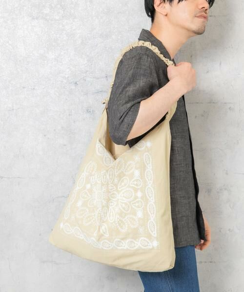 RODE SKO / ロデスコ トートバッグ | リップストップダブルショルダー柄トート | 詳細1