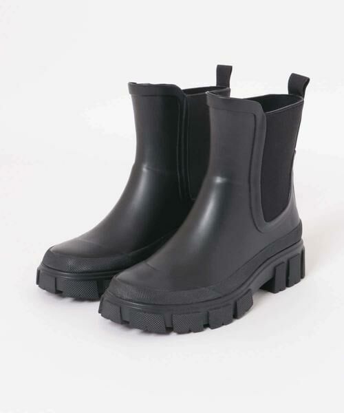 RODE SKO/ロデスコ 厚底サイドゴアラバーブーツ ブラック 37 RODE SKO/ロデスコ 厚底サイドゴアラバーブーツ ブラック 37
