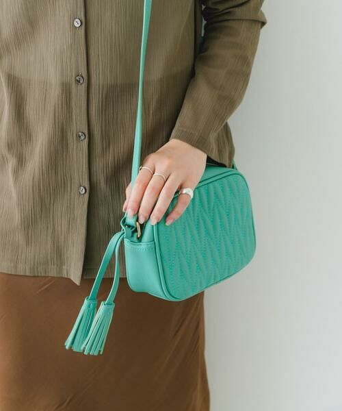 RODE SKO / ロデスコ ショルダーバッグ | タッセル付ステッチショルダーバッグ | 詳細3