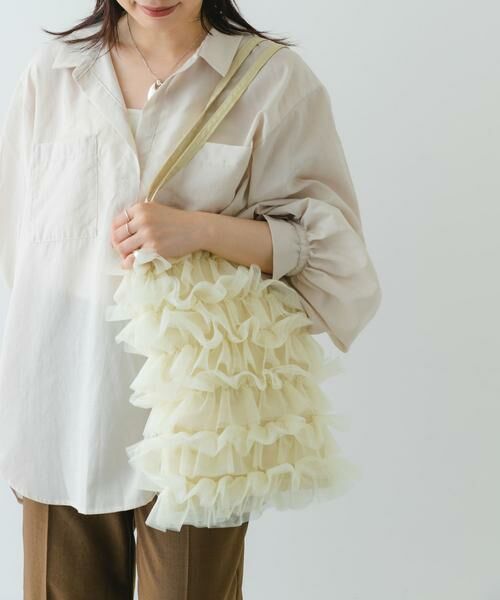 RODE SKO / ロデスコ トートバッグ | チュールトートバッグ（アイボリー）