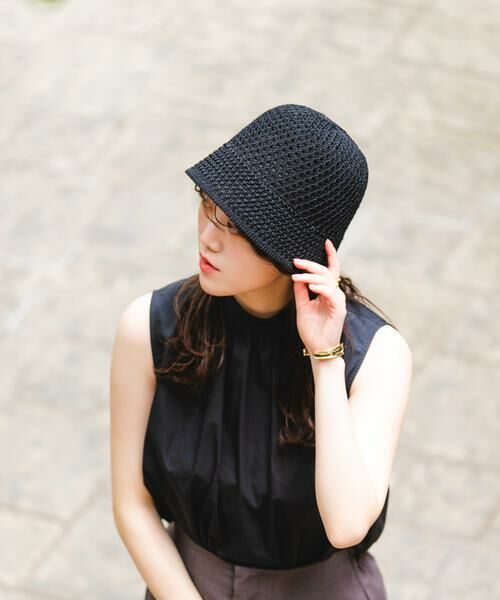 RODE SKO / ロデスコ ハット | 透かし柄ベルハット（ブラック）