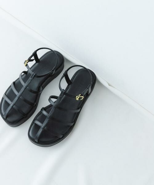 RODE SKO / ロデスコ サンダル | スリムストラップサンダル（ブラック）