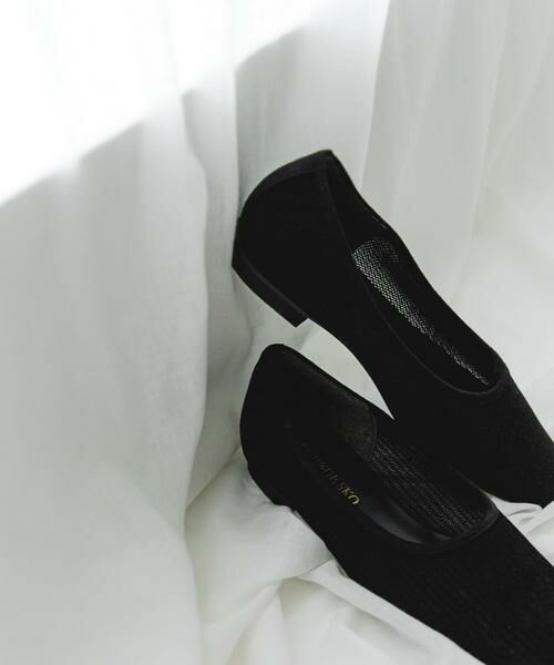 RODE SKO / ロデスコ バレエシューズ | 『MADE IN JAPAN』スクエアベロアメッシュフラット | 詳細4
