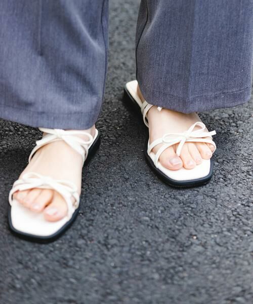 RODE SKO / ロデスコ サンダル | 『MADE IN JAPAN』ダブルリボンフラットサンダル | 詳細14