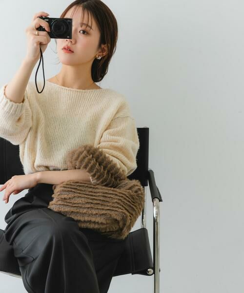 RODE SKO/ロデスコ シャギーファーバッグ キャメル one RODE SKO/ロデスコ シャギーファーバッグ キャメル one