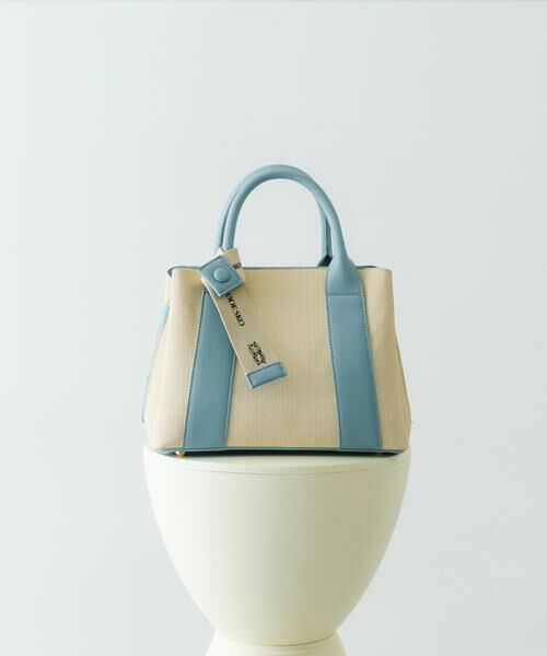RODE SKO / ロデスコ ハンドバッグ | ロゴリボン付2WAYハンドバッグ（ライトブルー）