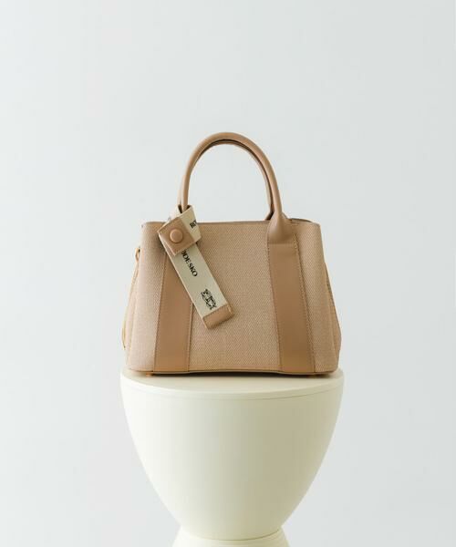 RODE SKO / ロデスコ ハンドバッグ | ロゴリボン付2WAYハンドバッグ（ベージュ）