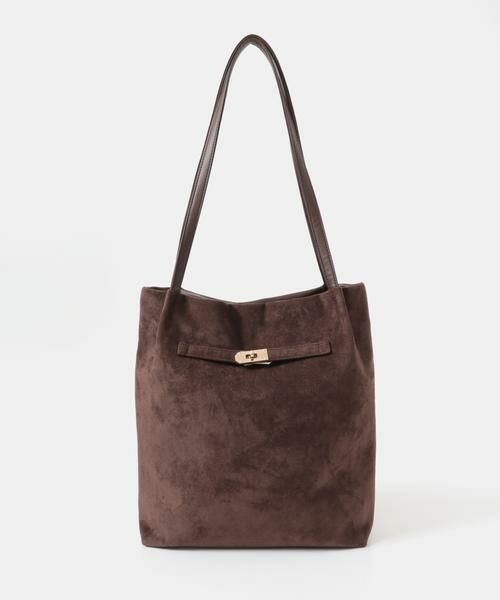 RODE SKO/ロデスコ スエードライクトートバッグ ダークブラウン one RODE SKO/ロデスコ スエードライクトートバッグ ダークブラウン one