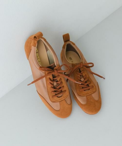 RODE SKO / ロデスコ スニーカー | 『WEB/一部店舗限定』ストレッチシューレースシューズ(キャメル)