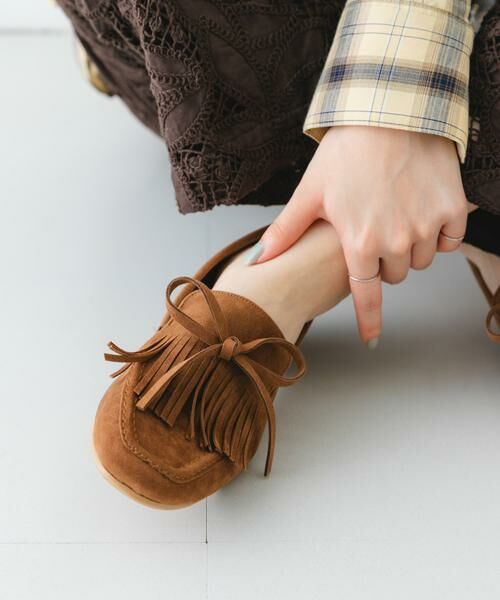 RODE SKO / ロデスコ フラットシューズ | リボンフリンジローファー | 詳細5