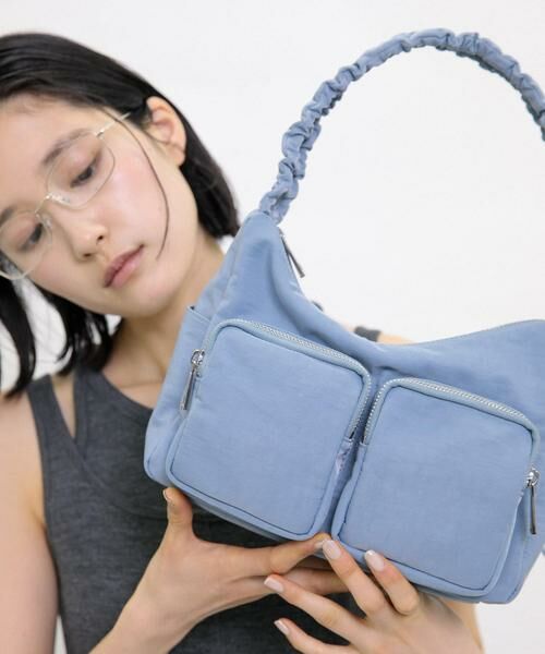 RODE SKO / ロデスコ ショルダーバッグ | hun RODESKO　Gather pocket（ライトブルー）