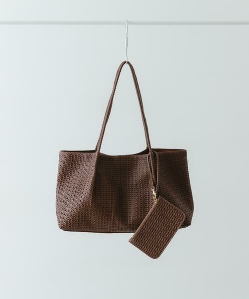 RODE SKO / ロデスコ トートバッグ | ポーチ付パンチングラージトートバッグ（ブラウン）
