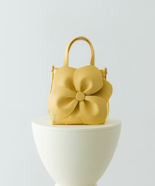 RODE SKO / ロデスコ ハンドバッグ | フラワーモチーフシアーバッグ（イエロー系その他）