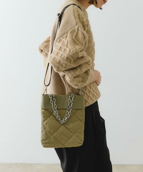 RODE SKO / ロデスコ ショルダーバッグ | hun RODESKO　Quilting mini キルティングチェーン2wayショルダーバッグ（ライトカーキ）