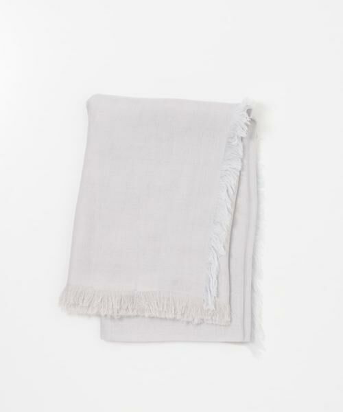 RODE SKO / ロデスコ マフラー・ショール・スヌード・ストール | ASAUCE MELER　リネンモダールシルクメランジュソリッド ストール（ライトグレー）