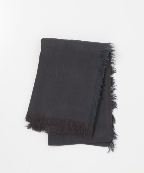 RODE SKO / ロデスコ マフラー・ショール・スヌード・ストール | ASAUCE MELER　リネンモダールシルクメランジュソリッド ストール（チャコールグレー）