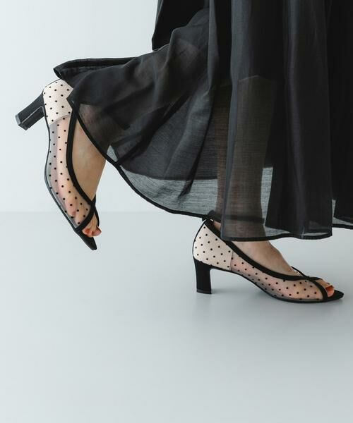 RODE SKO / ロデスコ パンプス | 『MADE IN JAPAN』6センチチャンキーヒールシアーパンプス（オフホワイト）