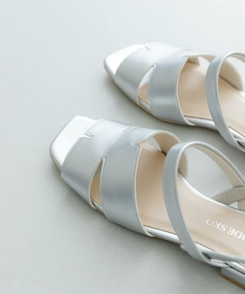 RODE SKO / ロデスコ サンダル | デザインカットバックゴムサンダル（シルバー）