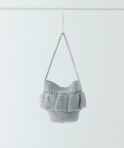 RODE SKO / ロデスコ ショルダーバッグ | ワンハンドルフリルラメバッグ（シルバー）