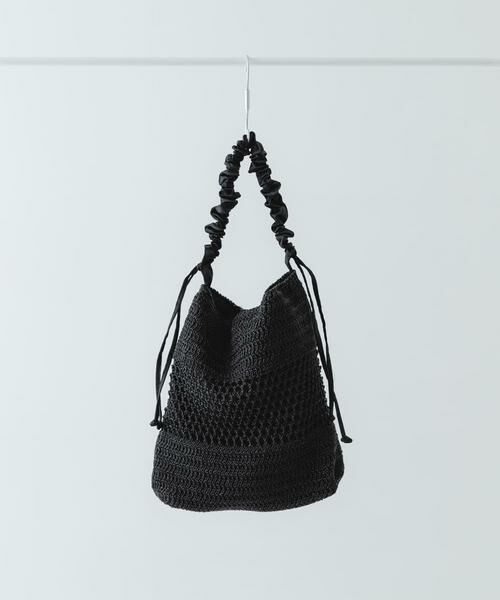 RODE SKO / ロデスコ ショルダーバッグ | 2WAYギャザーショルダーラメバッグ（ブラック）