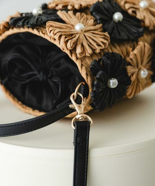 RODE SKO / ロデスコ ショルダーバッグ | フラワーモチーフ雑材バケツバッグ | 詳細27