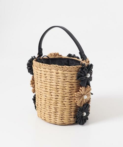 RODE SKO / ロデスコ ショルダーバッグ | フラワーモチーフ雑材バケツバッグ | 詳細29