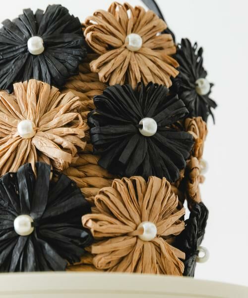 RODE SKO / ロデスコ ショルダーバッグ | フラワーモチーフ雑材バケツバッグ | 詳細23