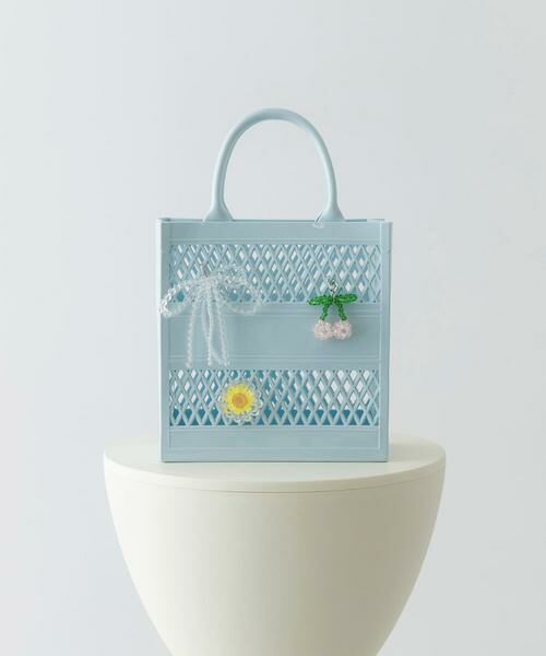 RODE SKO / ロデスコ ハンドバッグ | チャームセットジェリーバッグ（ライトブルー）