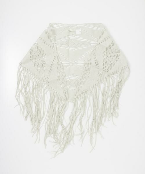 RODE SKO / ロデスコ マフラー・ショール・スヌード・ストール | ASAUCE MELER　ギマコットントライアングルレースストール | 詳細2