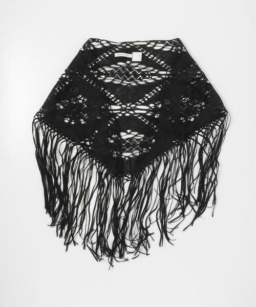 RODE SKO / ロデスコ マフラー・ショール・スヌード・ストール | ASAUCE MELER　ギマコットントライアングルレースストール | 詳細4