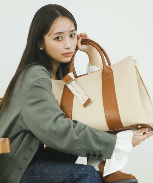 RODE SKO / ロデスコ トートバッグ | 『別注』AJUGA.×RODE SKO　ロゴリボン付ビッグトート | 詳細1