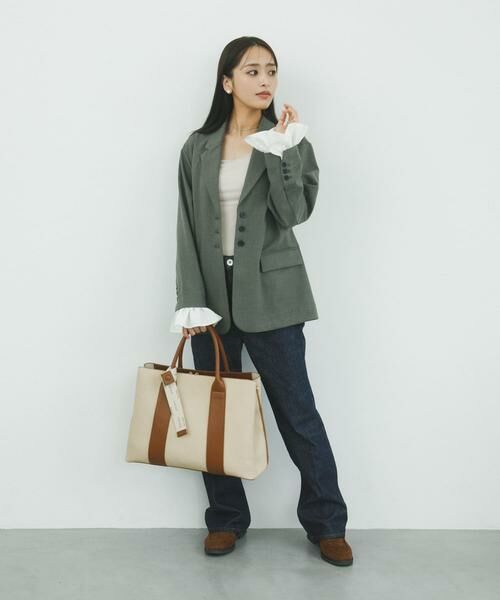 RODE SKO / ロデスコ トートバッグ | 『別注』AJUGA.×RODE SKO　ロゴリボン付ビッグトート | 詳細6