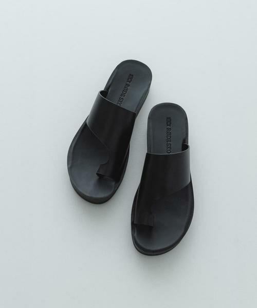 RODE SKO / ロデスコ サンダル | 厚底トングサンダル（ブラック）