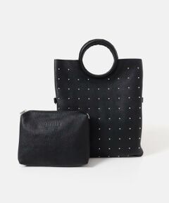 RODE SKO / ロデスコ トートバッグ | MILLELA FIRENZE　レザースタッズサークルハンドルバッグ