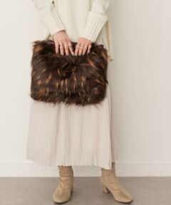 ULLA ロングファークラッチバッグ∴