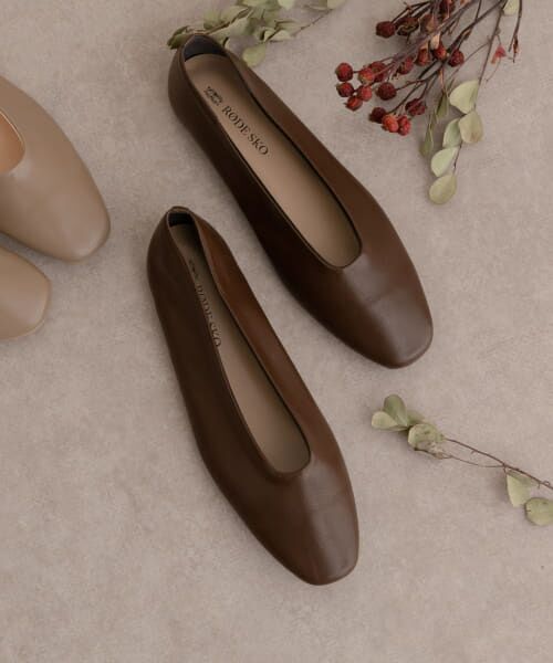 ＊＊RODE SKO / ロデスコ バレエシューズ | 『MADE IN JAPAN』NATRIA くったりスムースシューズ（BROWN）
