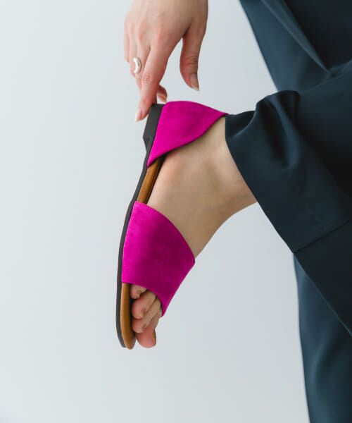 ＊＊RODE SKO / ロデスコ サンダル | スエード調オープントゥサンダル（FUCHSIA）