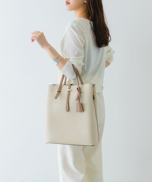 セール】 チャーム付スクエアトートバッグ『Lsize』 （トート