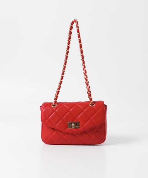 ＊＊RODE SKO / ロデスコ ショルダーバッグ | キルティングチェーンショルダーバッグ（RED）