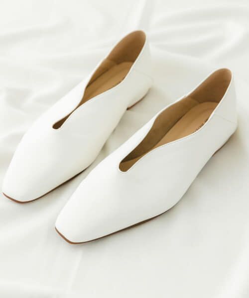 ＊＊RODE SKO / ロデスコ パンプス | 『MADE IN JAPAN』Vカット2WAYパンプス（IVORY）