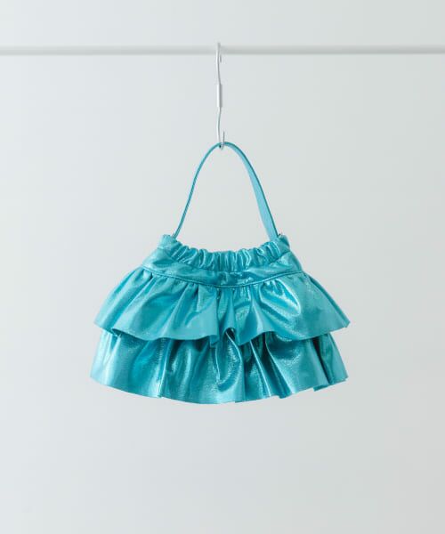 ＊＊RODE SKO / ロデスコ ショルダーバッグ | フリルメタリックミニバッグ（SAX）