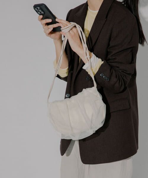 ＊＊RODE SKO / ロデスコ ショルダーバッグ | hun RODE SKO　Tulle mini（OYSTER）