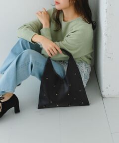 スタッズサンカクトートバッグ