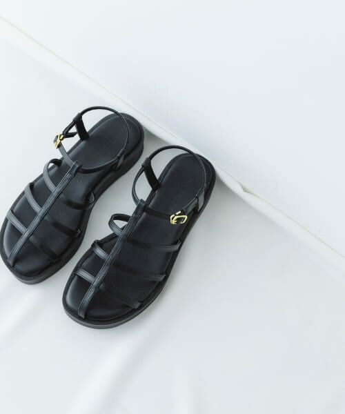 ＊＊RODE SKO / ロデスコ サンダル | スリムストラップサンダル（BLACK）